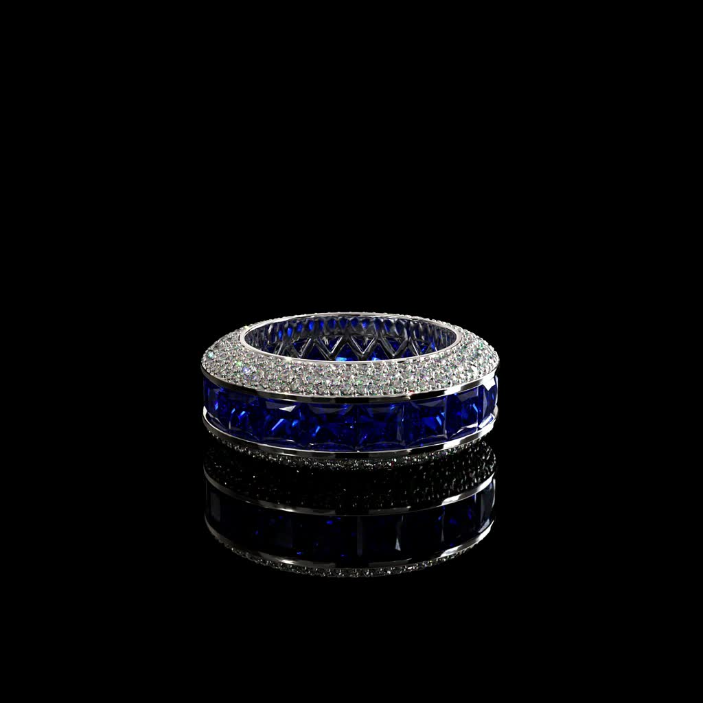 Midnight Sapphire Barrel Band product image on black background