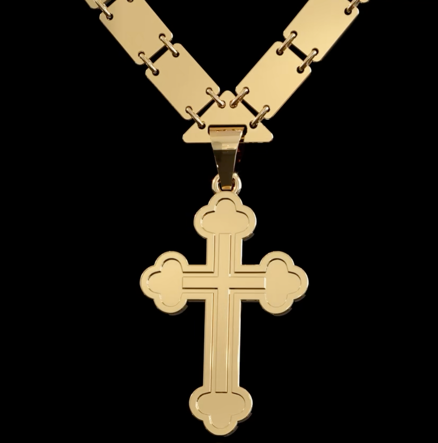 Ornate Gold Cross product image on black background