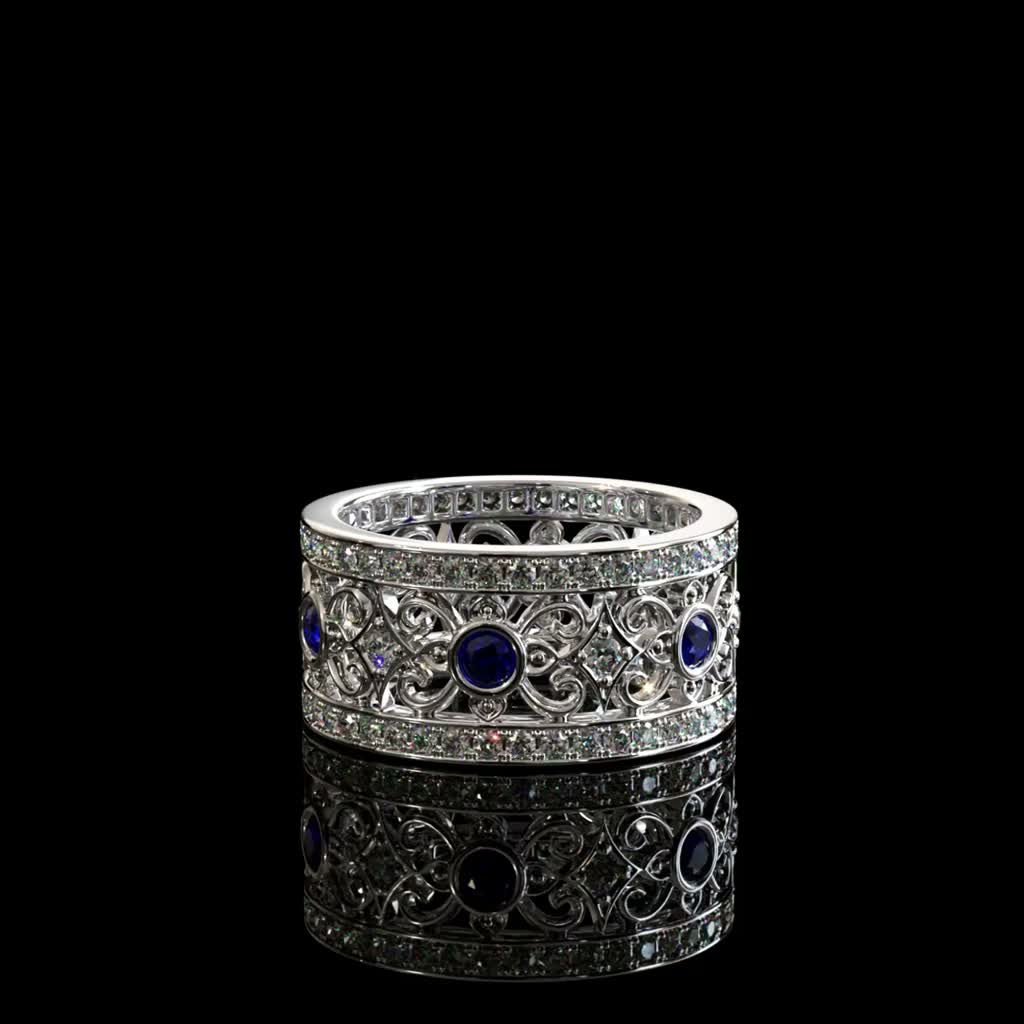 Midnight Blue Orbit Band product image on black background