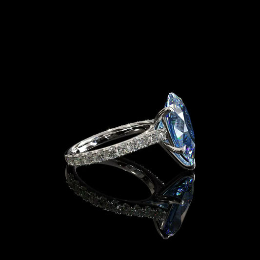 Azure Crest Cocktail Ring product image on black background
