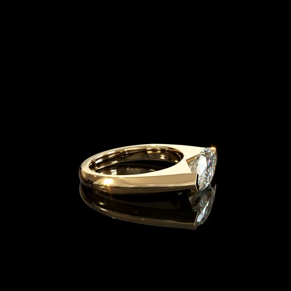 Golden Prism Ring product image on black background