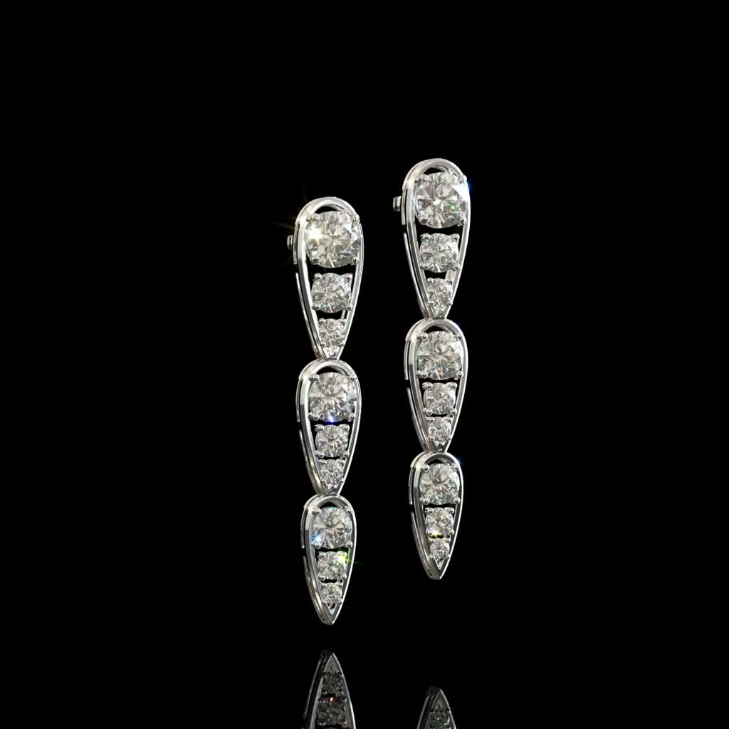 Icefall Drop Earrings product image on black background