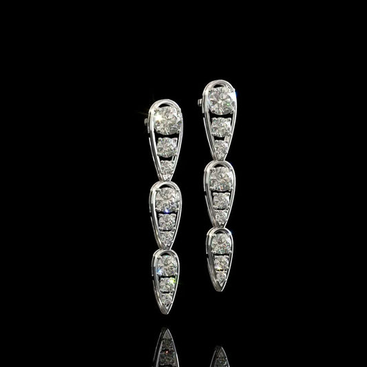 Icefall Drop Earrings product image on black background
