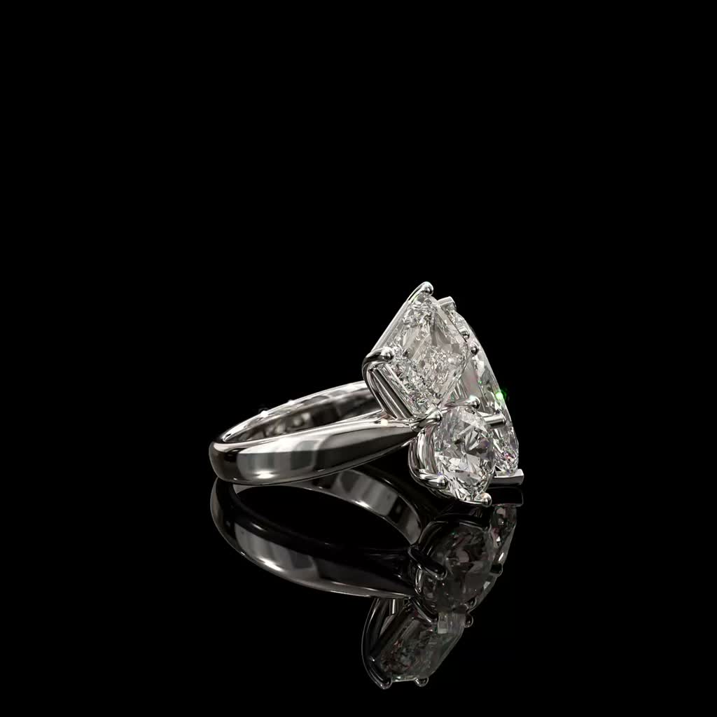 Frosted Kite Statement Ring product image on black background