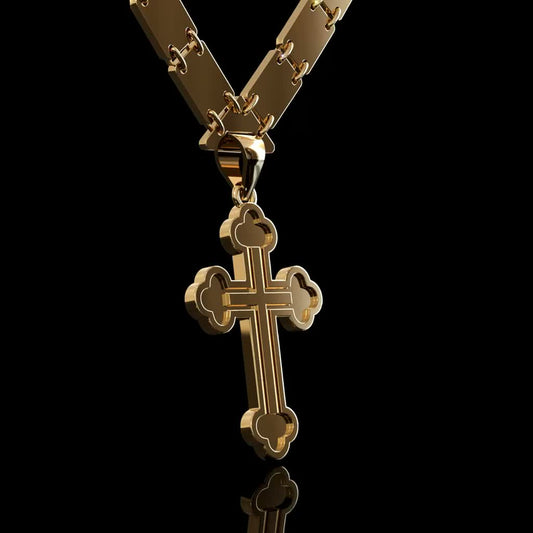 Heritage Cross Necklace product image on black background